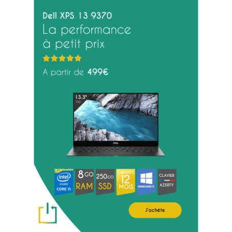 Ordinateur Portable DELL XPS 13 9370